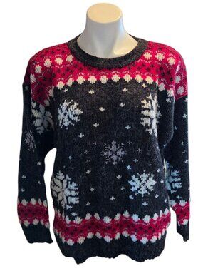 Partners Mervyns Vintage Sz Large snowflakes geometric 100% acrylic sweater